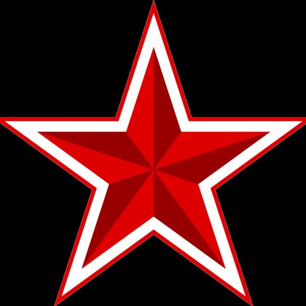 Красная звезда на черном фоне