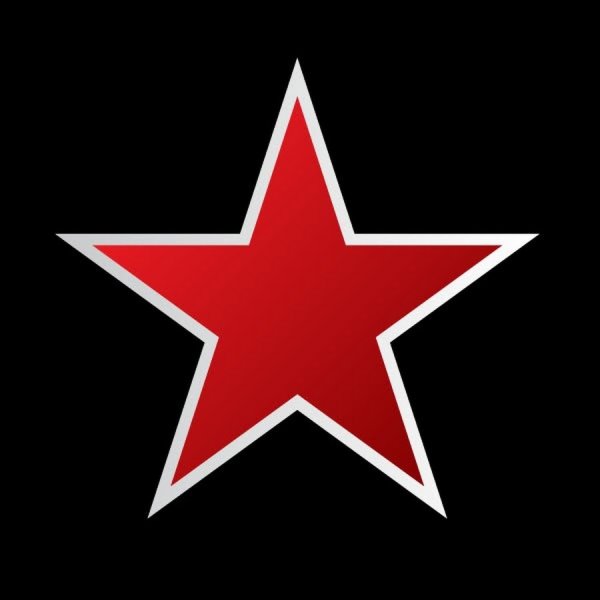 Красная звезда на белом фоне