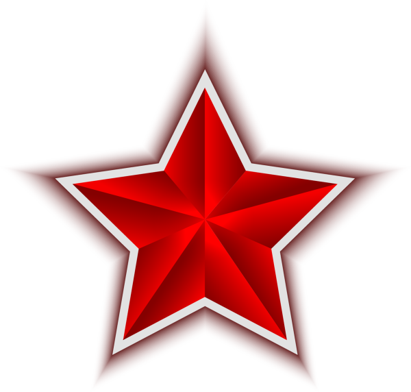 Красная звезда на белом фоне