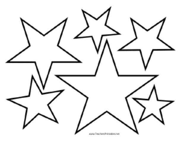 Новогодняя звезда трафарет