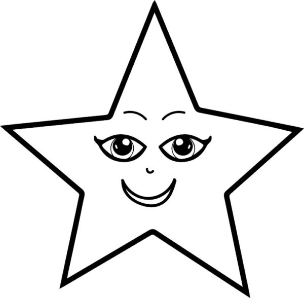 Звезда раскраска