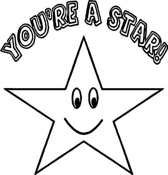 Звездочка с глазами раскраска