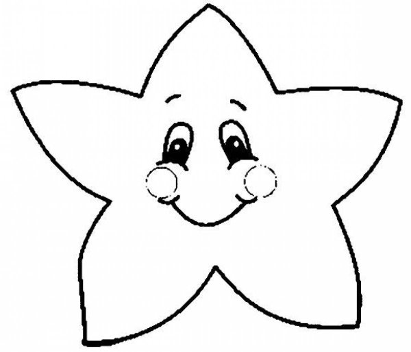 Рисунок для раскрашивания звезда
