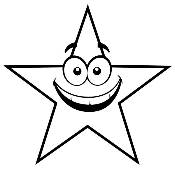 Раскраска а4 Звёздочки