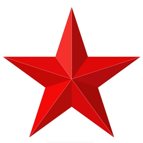 Наклейки на авто красная звезда