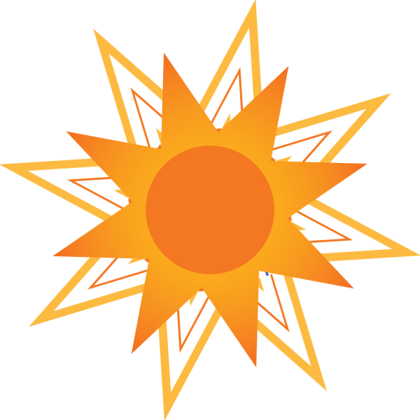 Звезда солнце на прозрачном фоне
