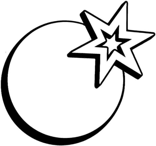 Пятиконечная звезда трафарет на а4