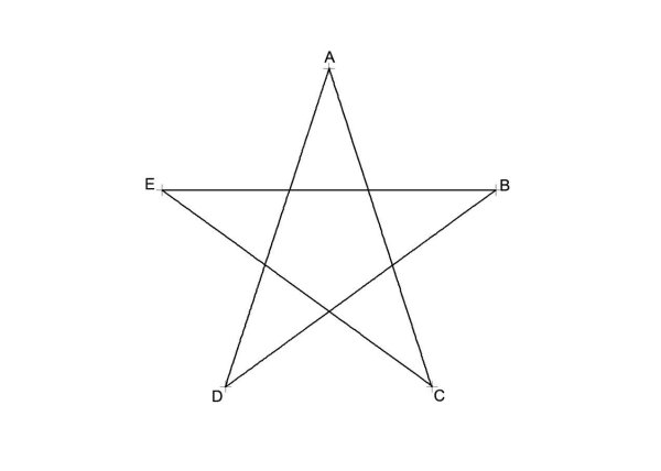 Схема рисования звезды пятиконечной