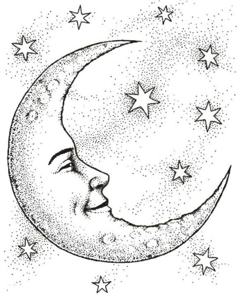 Луна эскиз