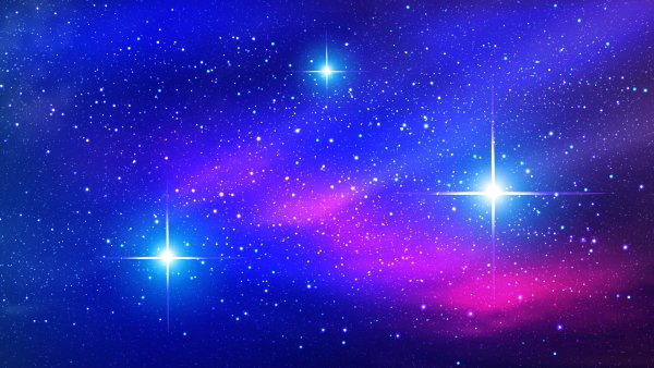 Разноцветные звезды в космосе