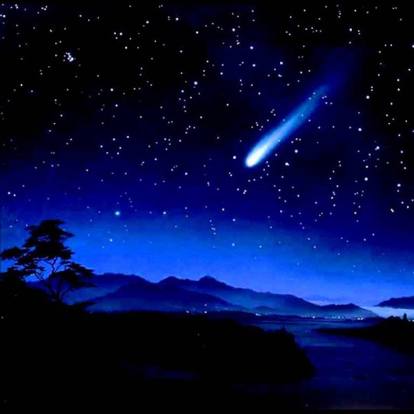 Звездное небо Падающая звезда