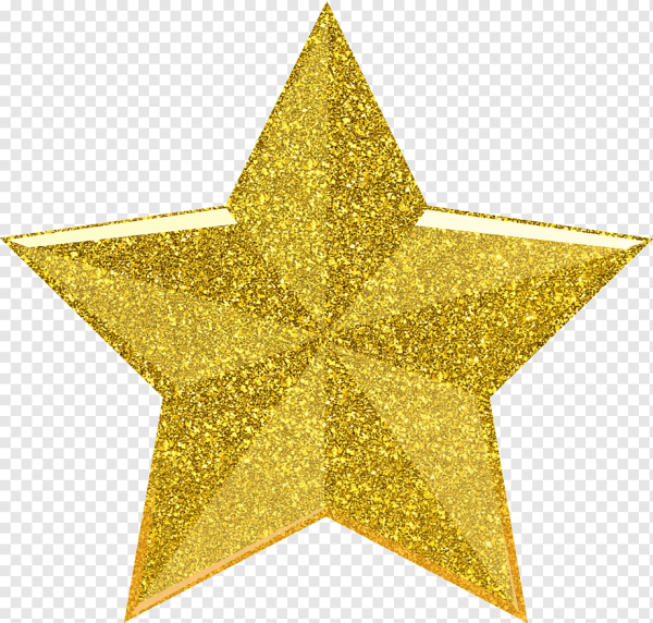 Блестящая желтая звезда