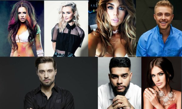 Коллаж из певцов