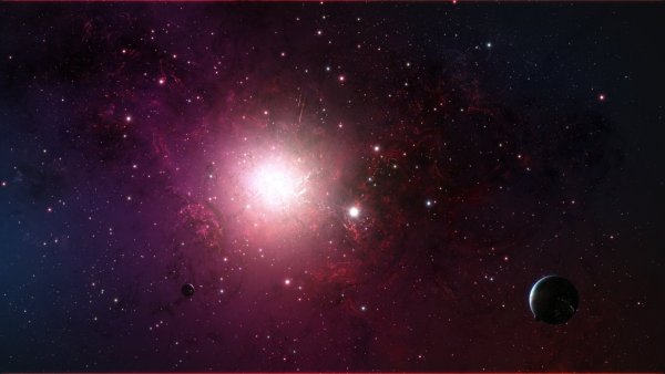 Звездное небо с планетами