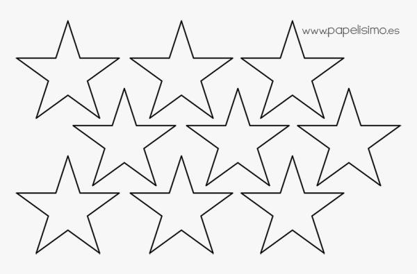 Звезда на елку трафарет