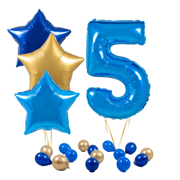 Фонтан из шаров с цифрой