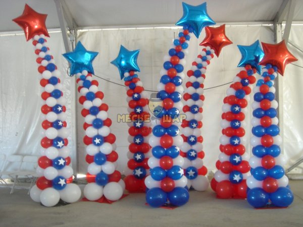 Стойки из воздушных шаров