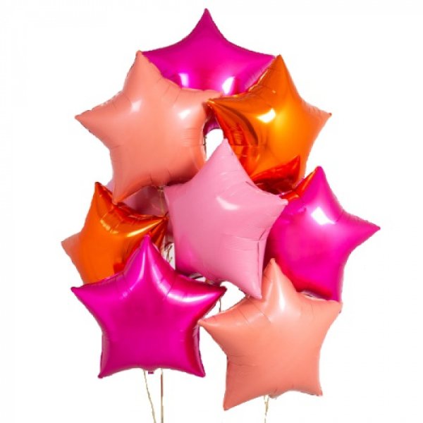 Фольгированные звезды фонтан