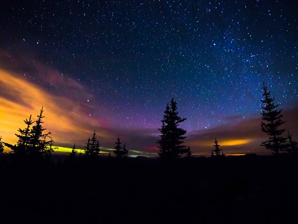 Ночное небо со звездами