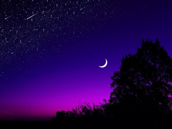 Ночное небо с луной