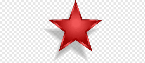 Красная звезда на прозрачном фоне