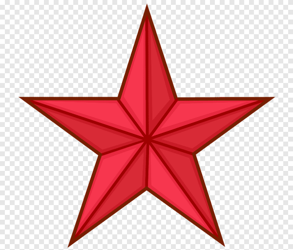 Золотая звезда пятиконечная объемная