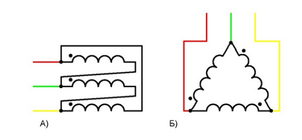Схема подключения звезда и треугольник