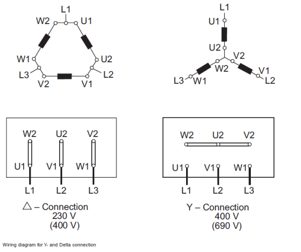 Соединение трехфазной системы треугольником