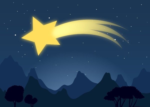 Падающая звезда иллюстрация