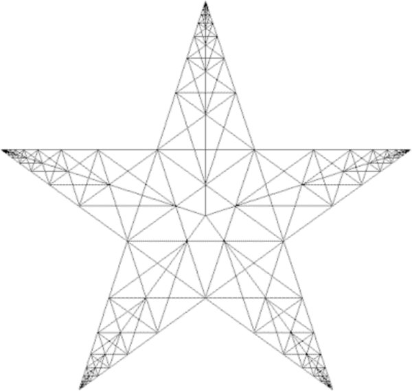 Звездочки трафарет черные