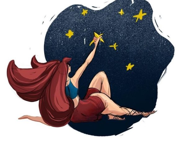 Девушка и заезды рисунок