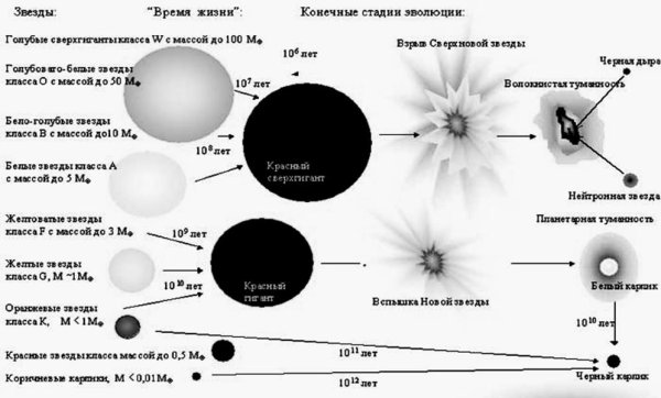 Схема звездной эволюции