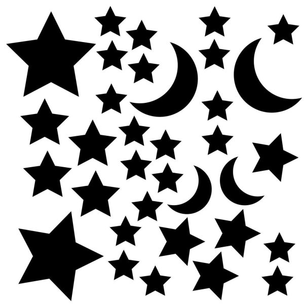 Трафарет для стен звезды