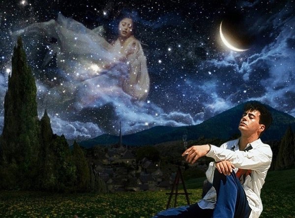 Мужчина и женщина космос