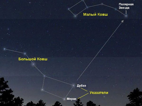 Созвездие малой медведицы схема окружающий мир
