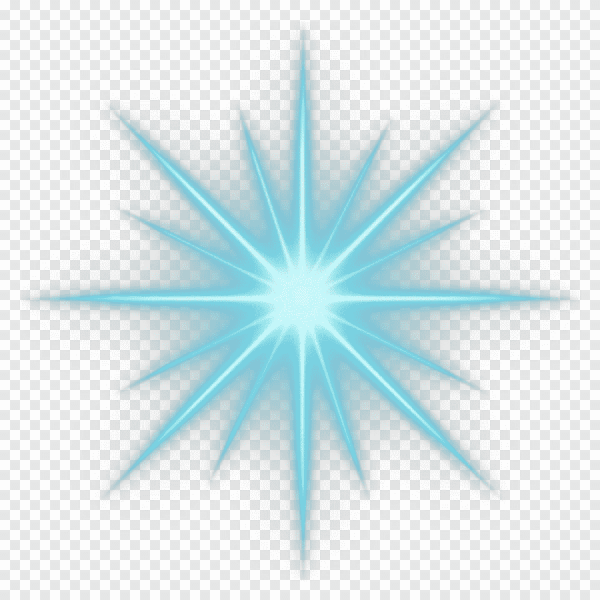 Сияющая звезда на прозрачном фоне