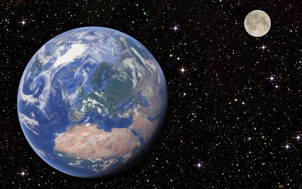 Планета земля и солнце