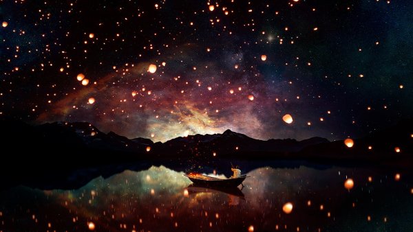 Звездное небо в воде