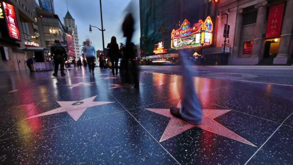 Аллея славы в Голливуде вид сверху