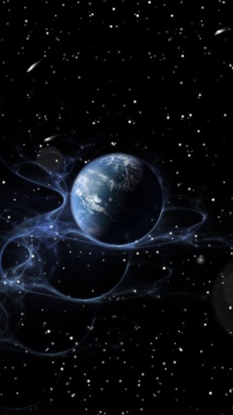 Планета на темном фоне