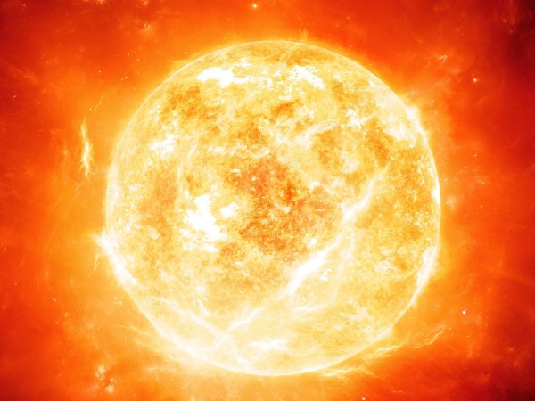 Планета солнце на белом фоне