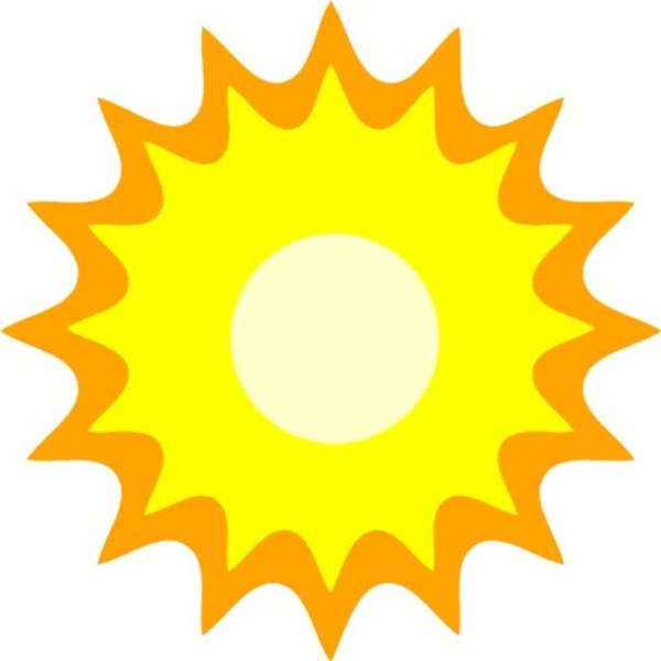 Солнце в космосе без фона