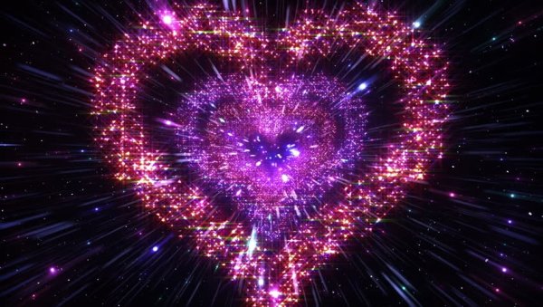 Сердечки красивые космос