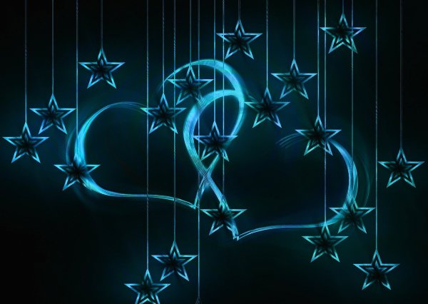 Сердечко на Звездном небе