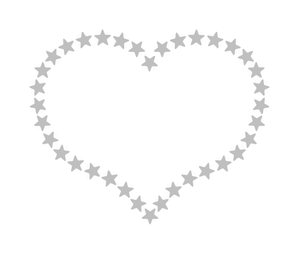 Сердце из звездочек на небе