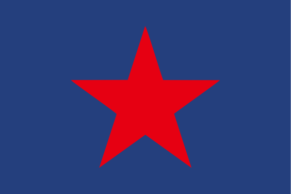 Красная звезда на синем фоне