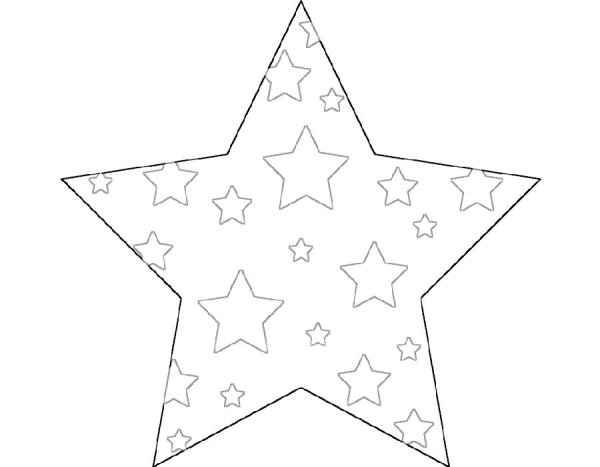Звезда раскраска для детей