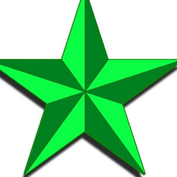 Звезда зеленого цвета