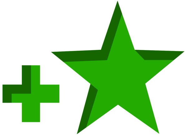 Зеленая пятиконечная звезда