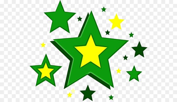 Зеленая пятиконечная звезда